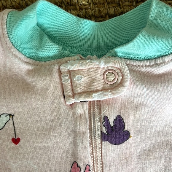 Hannah Andersson Baby Girl Pink Pajama Onsie with Matching Socks - Picture 2 of 4